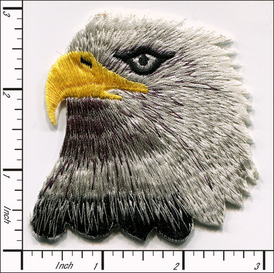 18 Pcs Embroidered Iron on patch Ameircan White Head Eagle 2.95''x2.95'' AP018fA