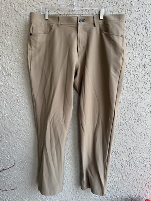 Public Rec Mens Commuter Pants Khaki Tan Straight Chino Comfort 38x30 #H433