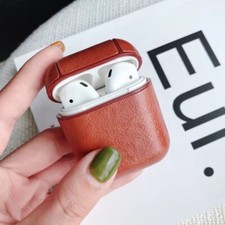 Leather Protective Cover Skin Case For AirPodsCharging Case