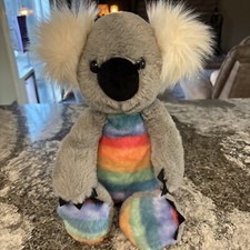 Koala Rainbow Plush FAO Schwarz Dreamies Grey Sparkly Ears Stuffed Animal 18"