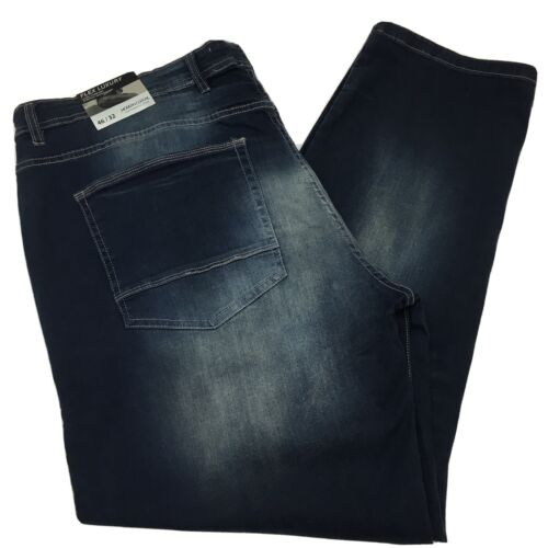 Modern Culture Men's Performance Denim Jeans Dark Wash Sz 46” X 32” Distressed - Picture 1 of 12