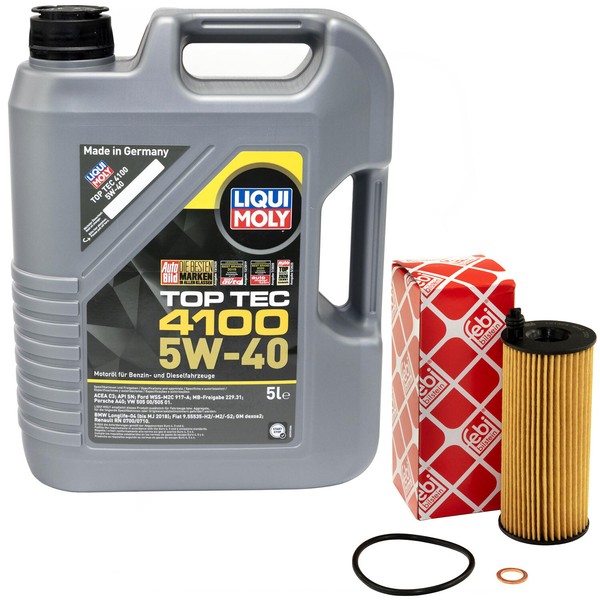 MotoröL Set 5W-40 5 Liter + ÖLfilter 101324 FüR BMW 3Er 320D 5Er 520D X3 X5 F10-image