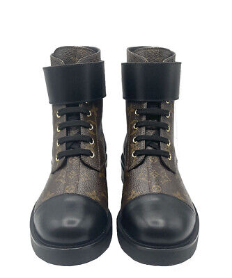 Louis Vuitton LV Monogram Wonderland Flat Ranger Combat boots 38.5