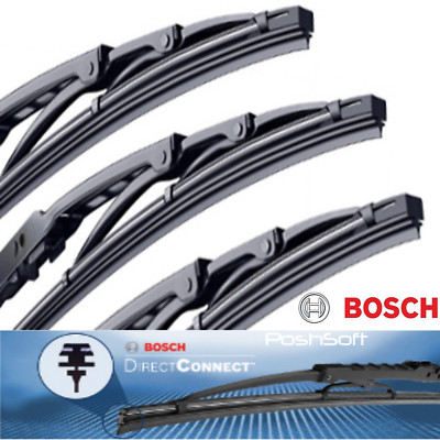BOSCH DIRECT CONNECT WIPER BLADES 22-22-17 -FRONT Left & Right + REAR - SET OF 3