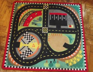 melissa and doug race track rug