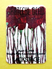 Grateful Dead Backstage Pass Niagara Falls NY New York 4/17/84 4/17/1984 Roses