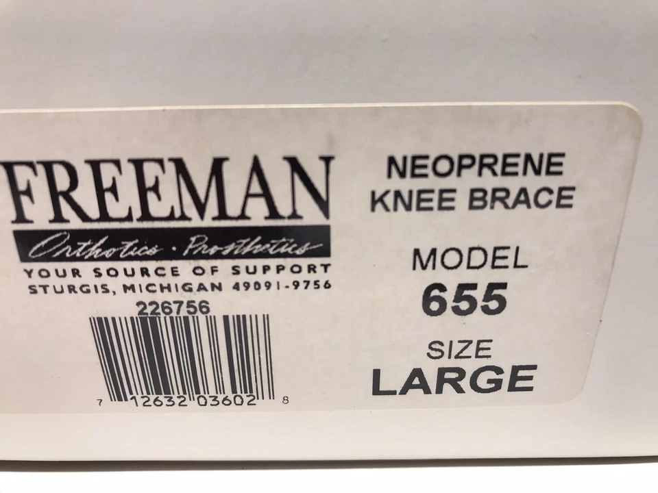 - Rodillera Freeman Comfort: GRANDE - Modelo # 655 Negra 💥Nueva Foto 4 de 4