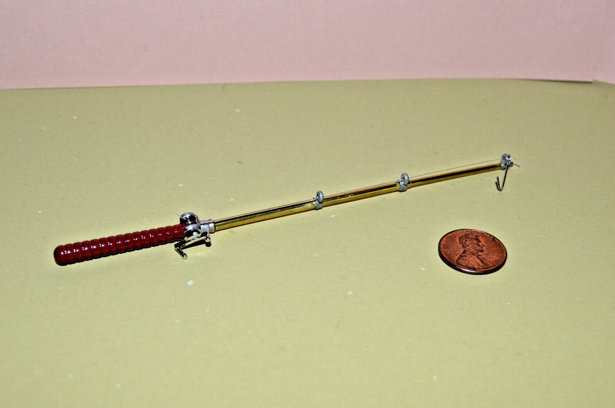 Miniature Fishing Rod recreation in 1:12 doll scale