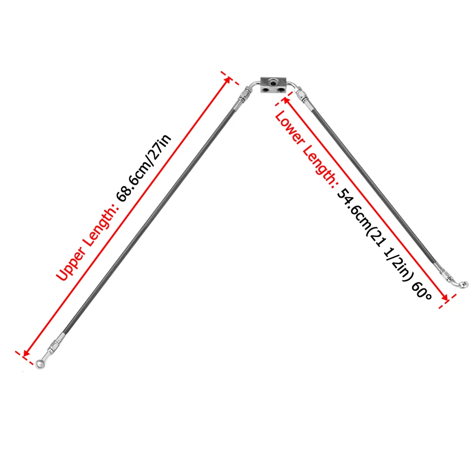 12"-14" Handlebar Front Brake Line For Harley Sportster 1200 Roadster ABS 16-20 - Image 2 of 4