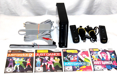 Nintendo Wii Konsole+2 Controller & Nunchucks +Just Dance 1+2+3+4