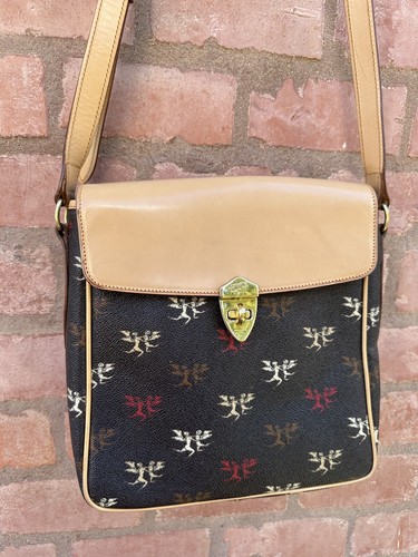 Piero Guidi Shoulder Hand Bag Brown Leather Purse Made In Italy Vintage Angels - Picture 9 of 24