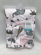 Hudson Baby Elephant Cheetah Flamingo Blanket Pink Jungle Safari Animals Girls