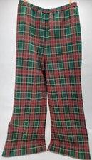 Vintage 1970's Graff Californiawear Red Plaid Elastic Waist Bell Bottom Pants M