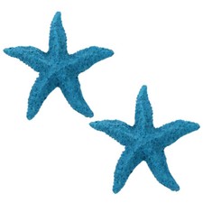 2 Pcs Resin Five Finger Starfish Seaside Tank Decor Aquarium