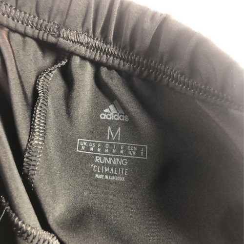 Adidas Herren Trainingshose Gr. M schwarz weiß gestreift Gummibund Laufen Climalite - Bild 3 von 6