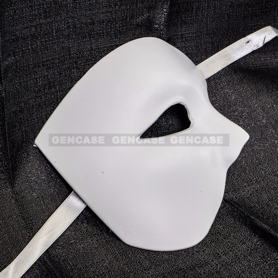 Blank White DIY Mask Masquerade Phantom of the Opera Half Face Eye Mask Costume - Image 3 of 3