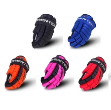 Powertek V5.0 Hockey Gloves! All colors, 8" 9" 10" 11" 12" 13" 14" 15" SR JR 
