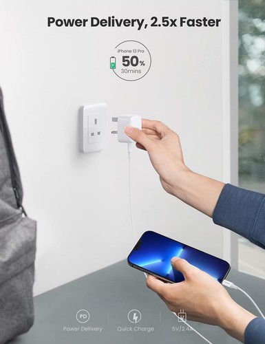 USB C Plug Adapter Fast Charging Charger Socket Type C For Apple Samsung 20W PD - Picture 6 of 8