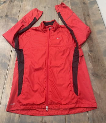 NIKE STORM-FIT ジャージ XL レッド NIKE FIT STORM Men's Long Sleeve Full Zipper Red Windbreaker
