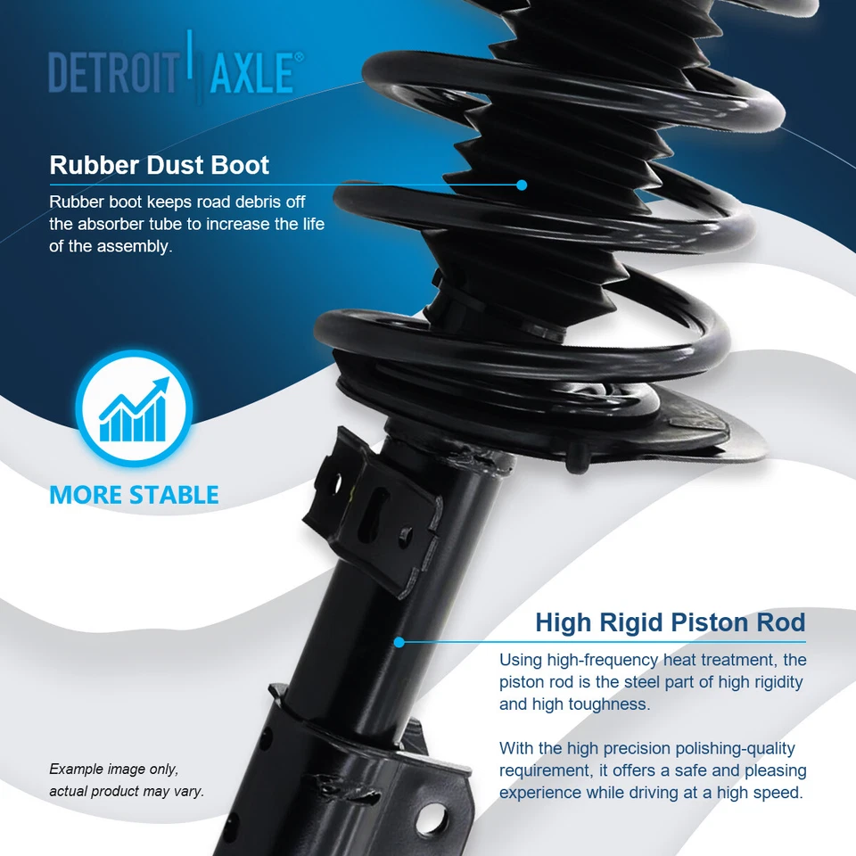 Front Strut w/Spring Control Arm Tie Rod Sway Bar for 2004-08 Pontiac Grand Prix - Image 4 of 4