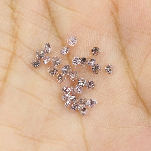 0.81 Ct Natural Loose Round Cut Diamond 1.70 MM Pink Color Round Diamond LQ954 - Picture 3 of 8