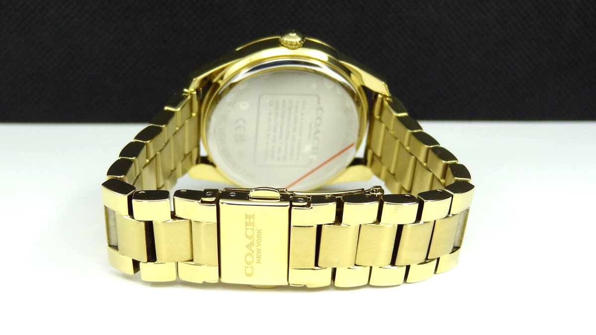 Coach 14503657 Prestone Crystal Pave Dial Rainbow Bezel Gold Coach 14503657 Prestone Crystal Pave Dial Rainbow Bezel Gold