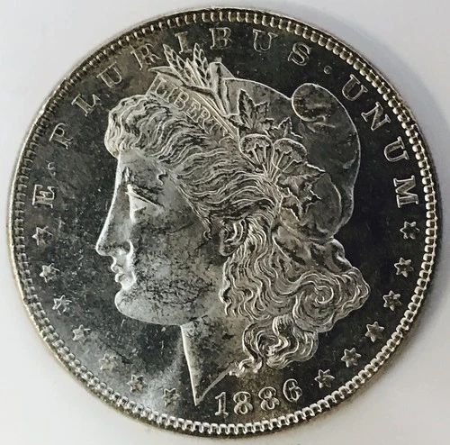 1886 MORGAN DOLLAR! SUPERB GEM BU+++! PROOF LIKE! UNBELIEVABLE STRIKE! NR #G1947