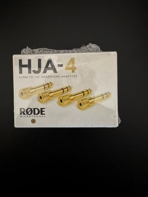 RODE HJA-4 3.5mm to 1/4'' Headphone Adaptors 4-Pack for RODECaster Pro AI-1 New
