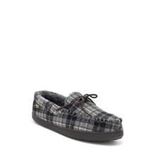 Men's Moccasin Slippers - Warm Fleece House Shoes for Men, Indoor and 10 Grey