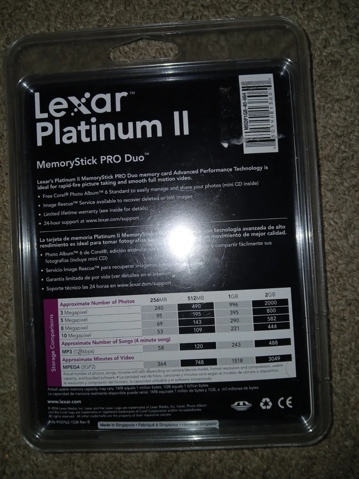 Lexar Platinum 2 Memory Stick Pro - Image 2 of 2