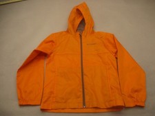 Columbia Size S 8 Kid Orange Hooded Full Zip Pocket Activewear Windbreaker 477