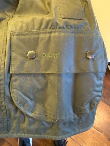 Men's Barbour Beaufort Waxed Jacket - Size 38 - Sage Green -NEVER WORN with tags image 6