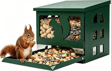 Squirrel Feeder for Outside, Durable Full Metal Squirrel Food Box, Large