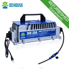 36V 25A Golf Cart Lithium LiFePO4 Battery Smart Charger Trolling Motor Used