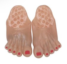 New Funny Slippers Women Red Nails Footwear Shoes Summer Beach Bigfoot Fashion