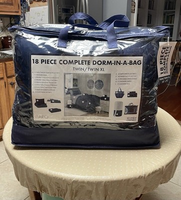 18 Piece Dorm In-A-Bag Twin XL Bedding Set Home CARO Complete Bed & Bath Bundle
