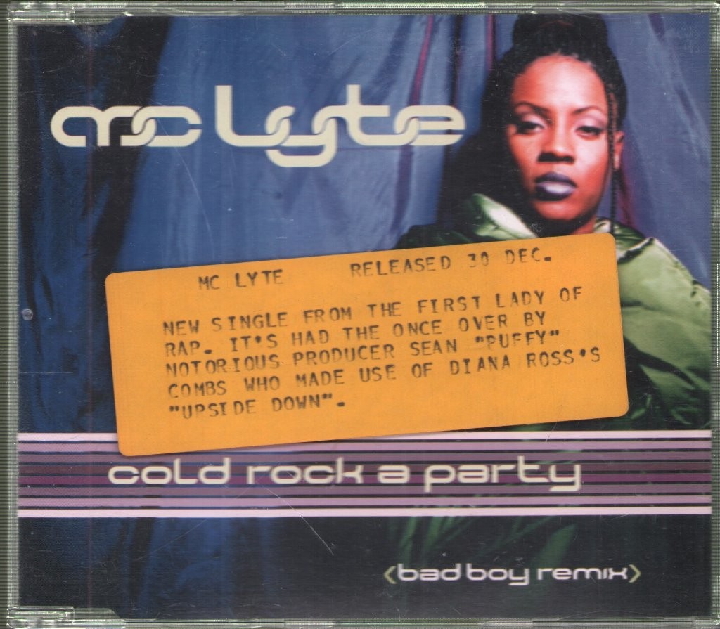 Mc Lyte Cold Rock A Party CD Germany East West 1996 with info stickered case