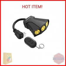 DEWENWILS Outdoor Remote Control Outlet, Wireless Remote Outlet Power Switch, We