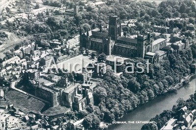 Durham Kathedrale Luftaufnahme UK Vintage RPPC Luftfilme Postkarte