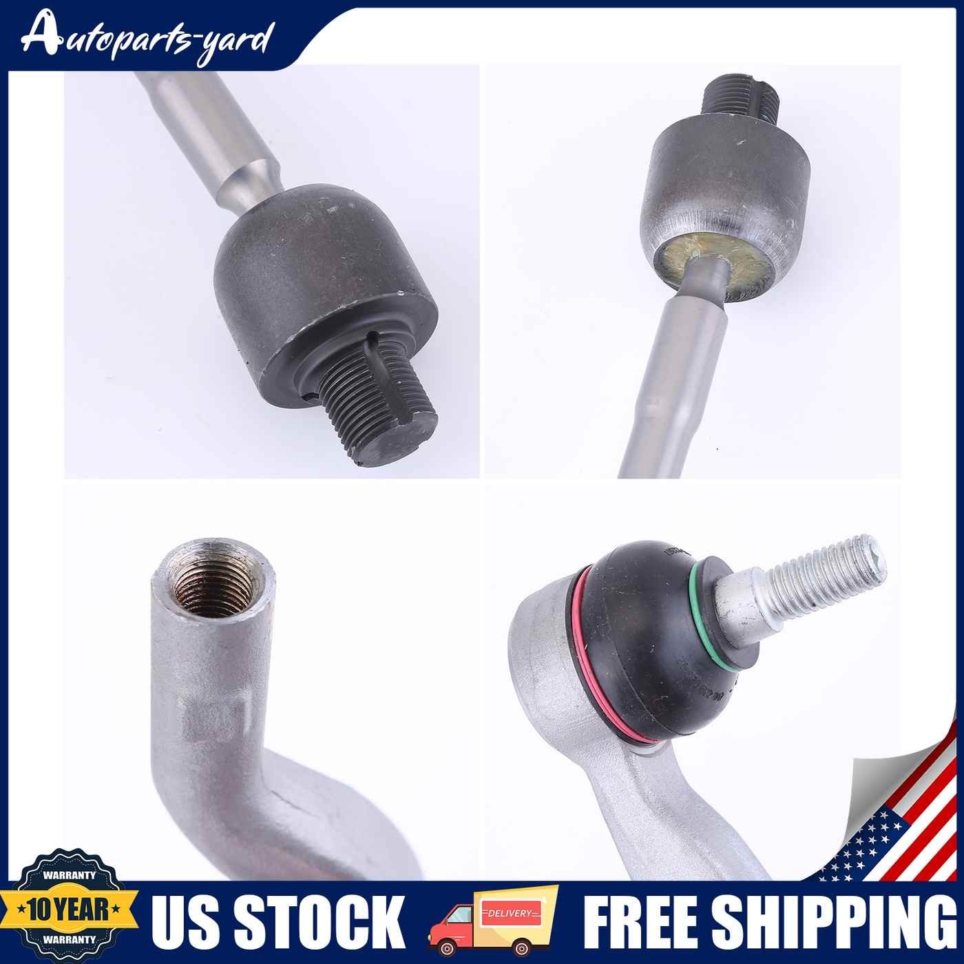 Front Inner/Outer Tie Rod End Kit For Maserati Ghibli Quattroporte 2014-2016