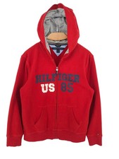 TOMMY HILFIGER Kid's Boy's Full Zip Cardigan Jumper Sweater Size L - 16/18 