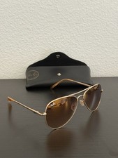 Ray-Ban Large Aviator Gold Sunglasses RB 3026 Brown Memory Lenses