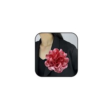 12cm Dainty Satin Fabric Rose Flower Brooches Extra Large Big Camellia Flower Br