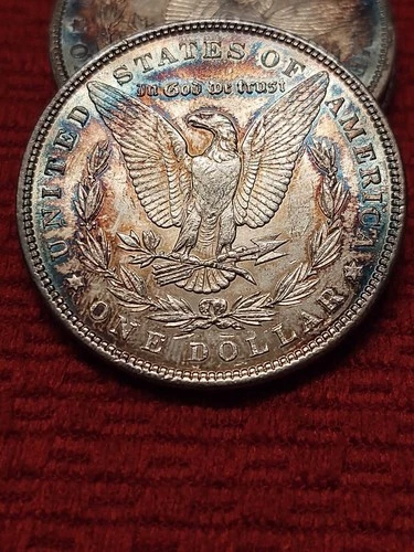 1896 Morgan Silver Dollar Choice AU/UNC Toned Reverse Great Luster
