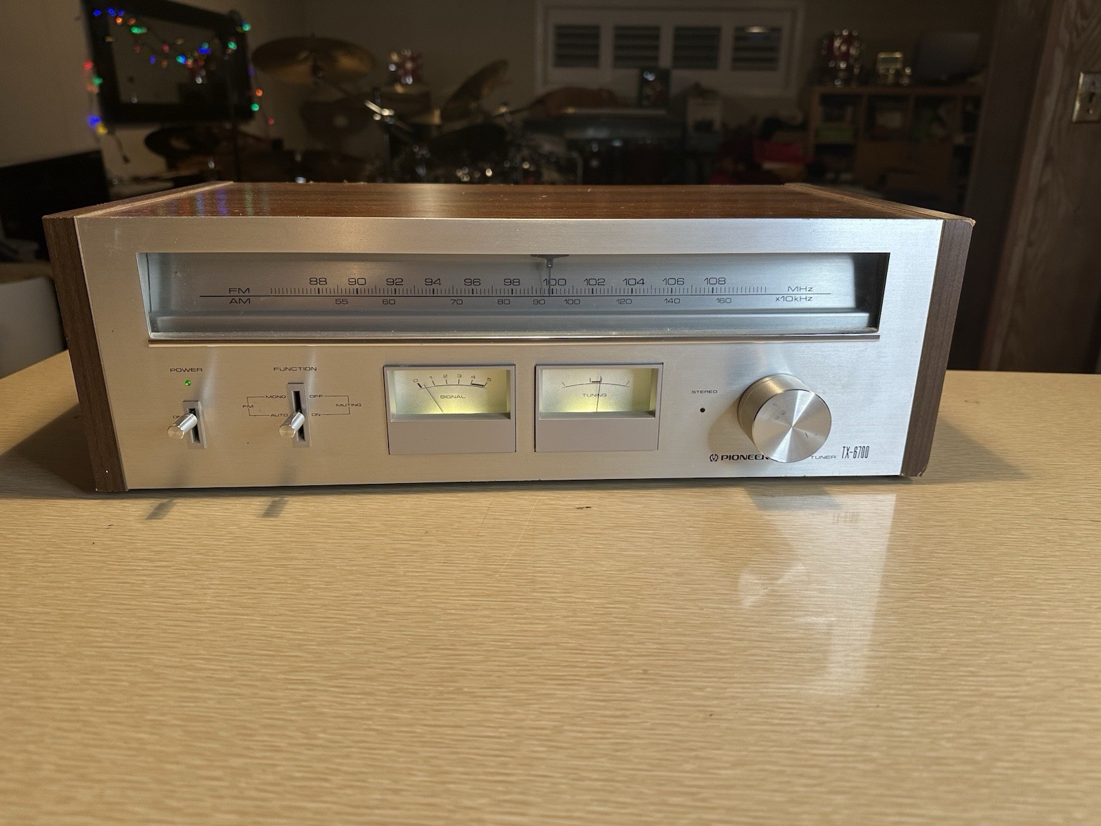 Vintage Pioneer TX-6700 AM/FM Stereo Tuner Wood Silver - *Serviced* Beauty!🎶