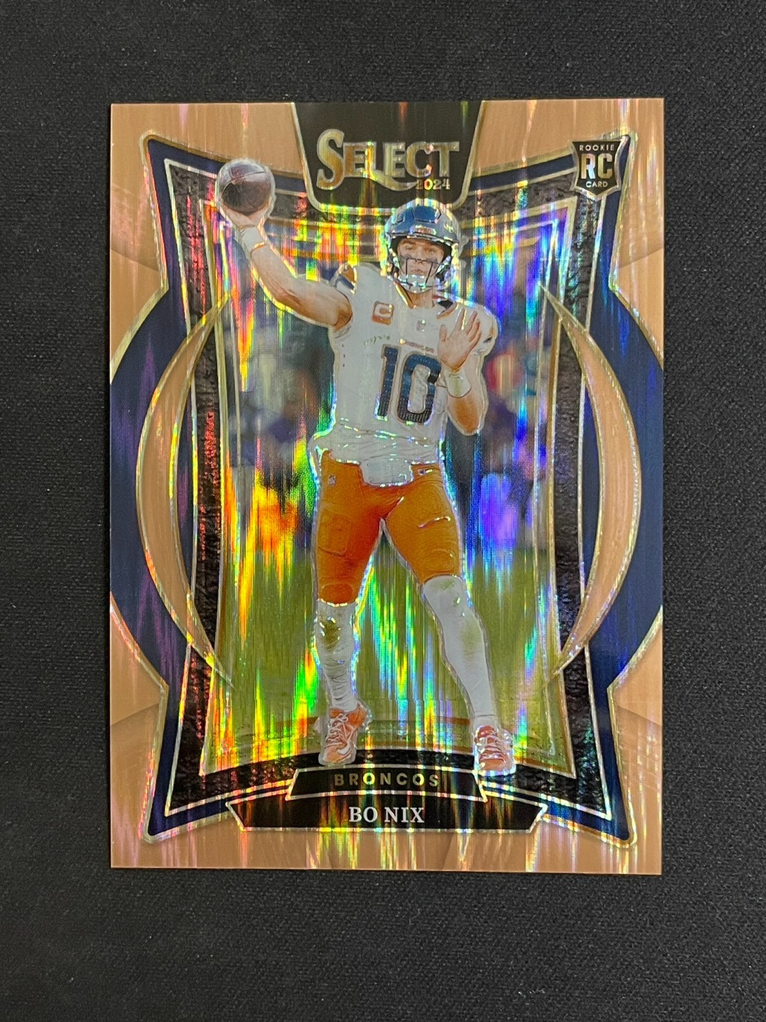 Bo Nix 2024 Panini Select /299 RC Copper Shock Prizm Concourse Rookie #30
