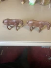 Marx 1950's vintage brown plastic 60mm farm horse.
