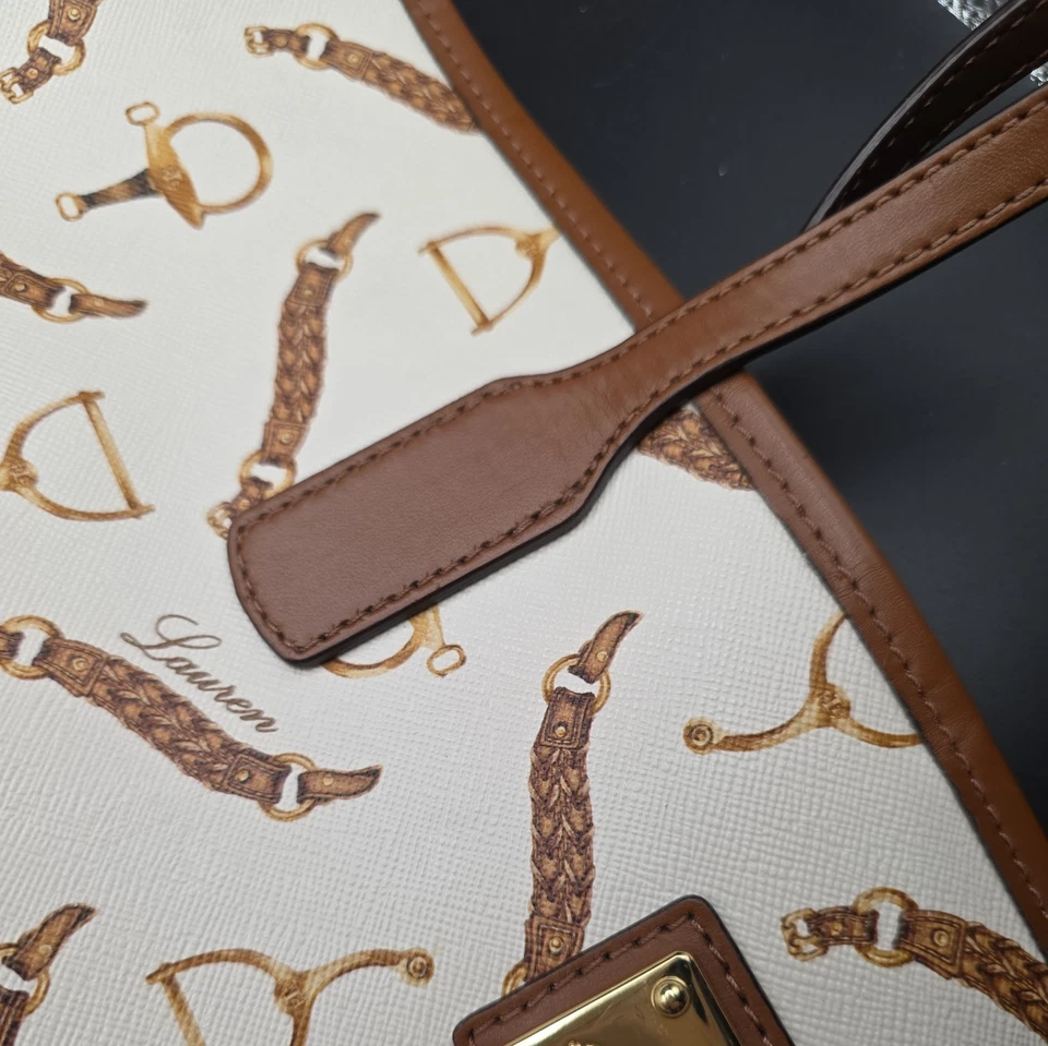 Ralph Lauren Leather Tote Bag - All Over Equestrian Print  - Image 4 of 4