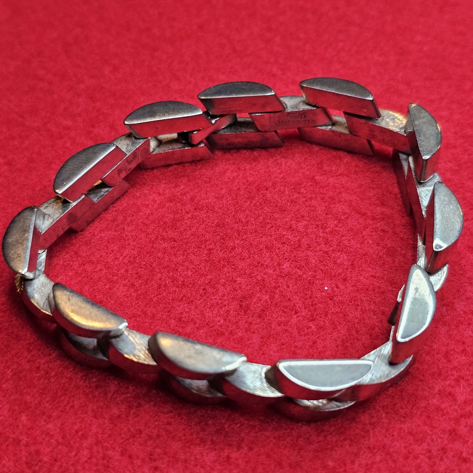 Men's Solid Sterling Silver 12mm Interlocking Lin… - image 18