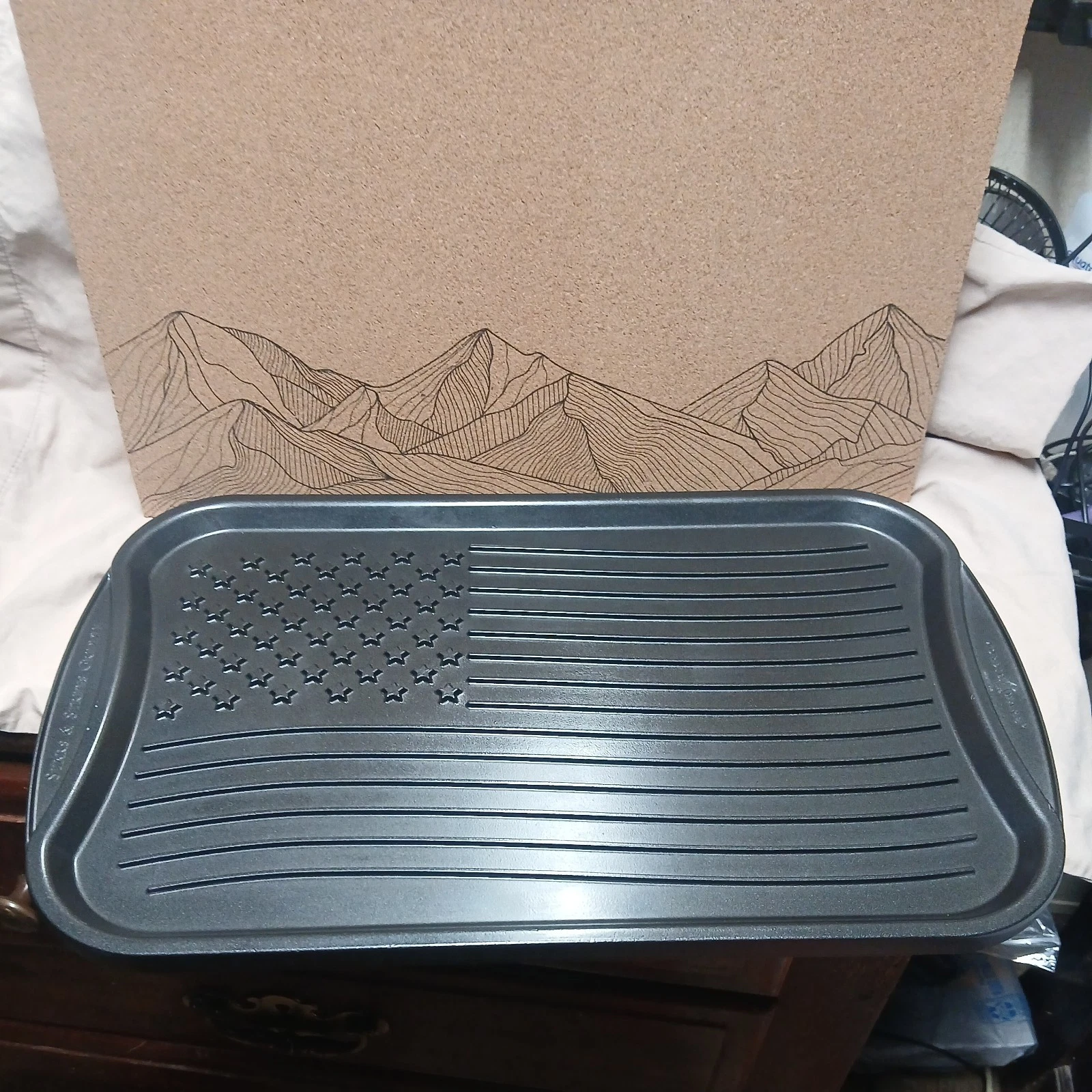 Stars & Stripes Griddle by Nordic Ware American Flag Black Grill